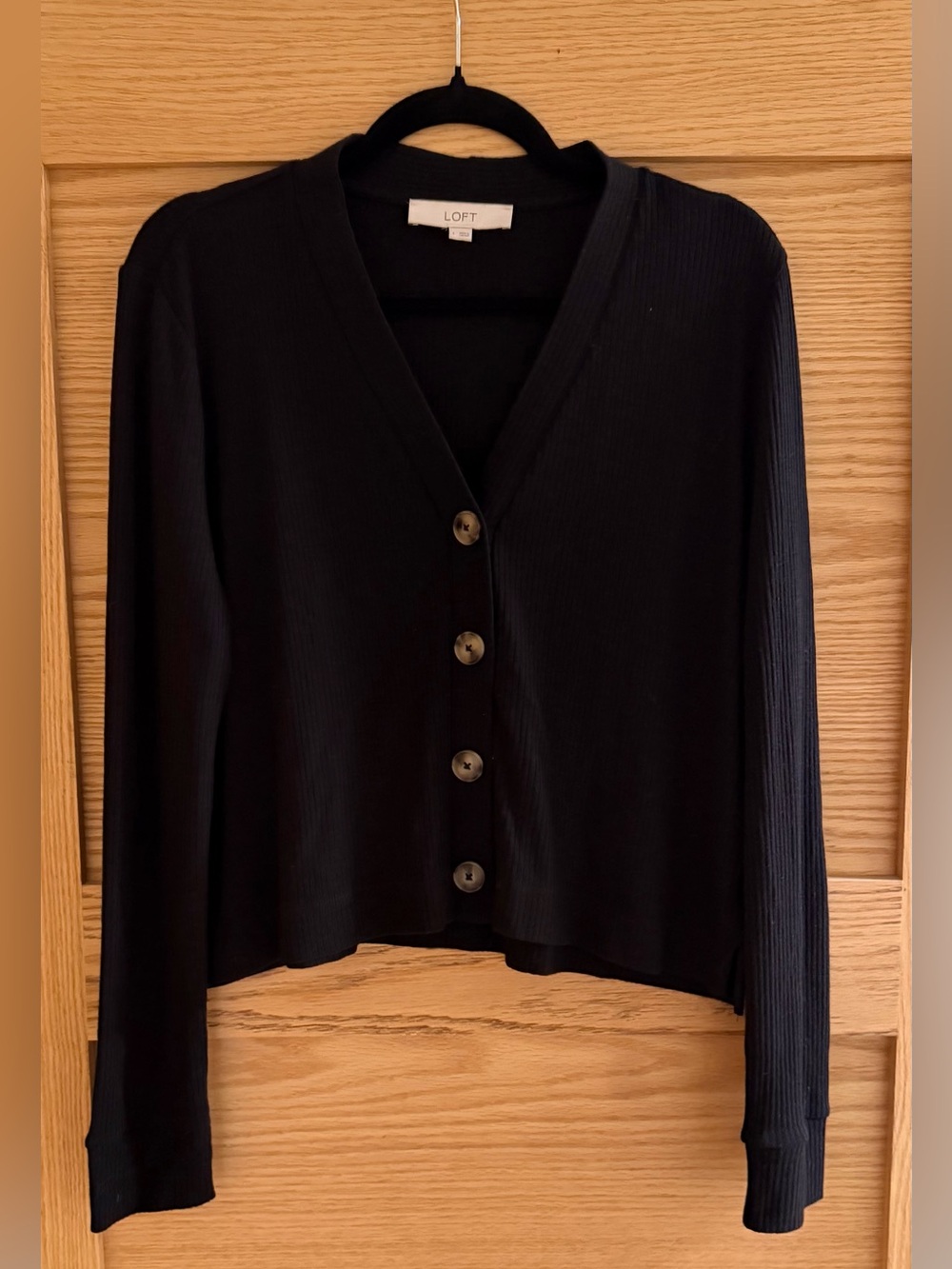 Ann Taylor Loft, cropped ribbed sweater, Size L, lightweight, like new